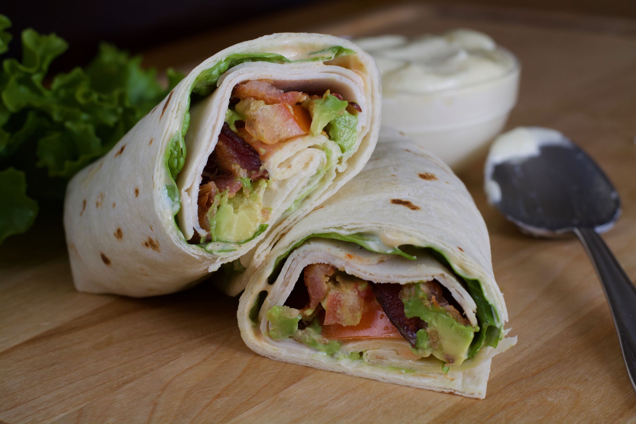 Turkey, Bacon & Avocado Wraps